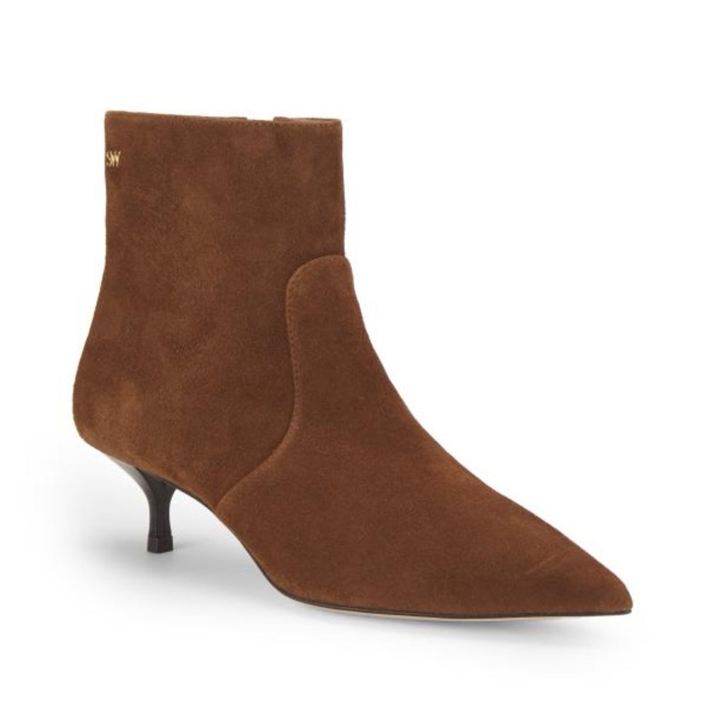 STUART WEITZMAN
45MM Mara Suede Kitten Ankle Boots
